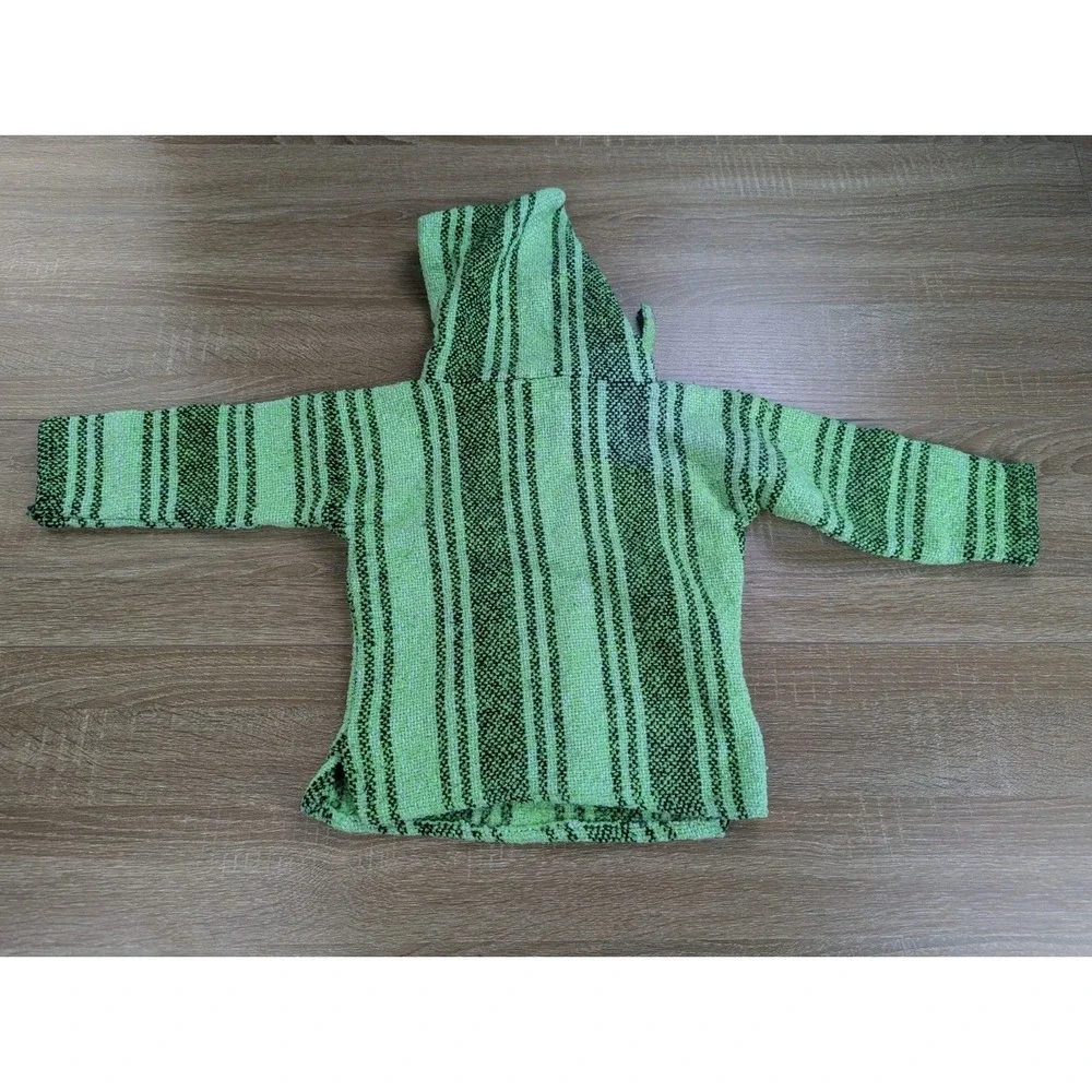 Mexican Baja Surfer Hoodie Children Green size 2-3 toddler